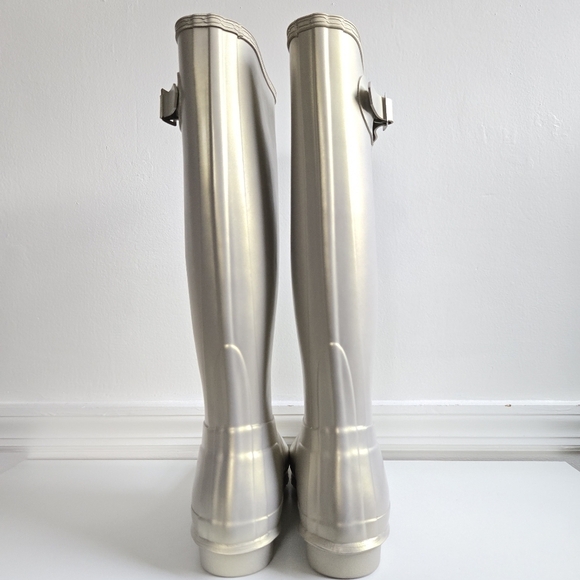 New Hunter Tall Nebula Pale Gold Rain Boots New Size 9 US - No Box - Picture 11 of 13